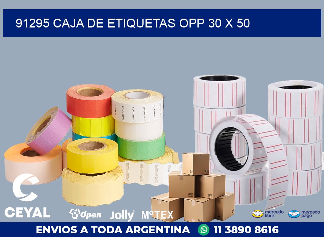 91295 CAJA DE ETIQUETAS OPP 30 X 50