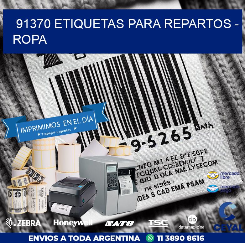 91370 ETIQUETAS PARA REPARTOS - ROPA