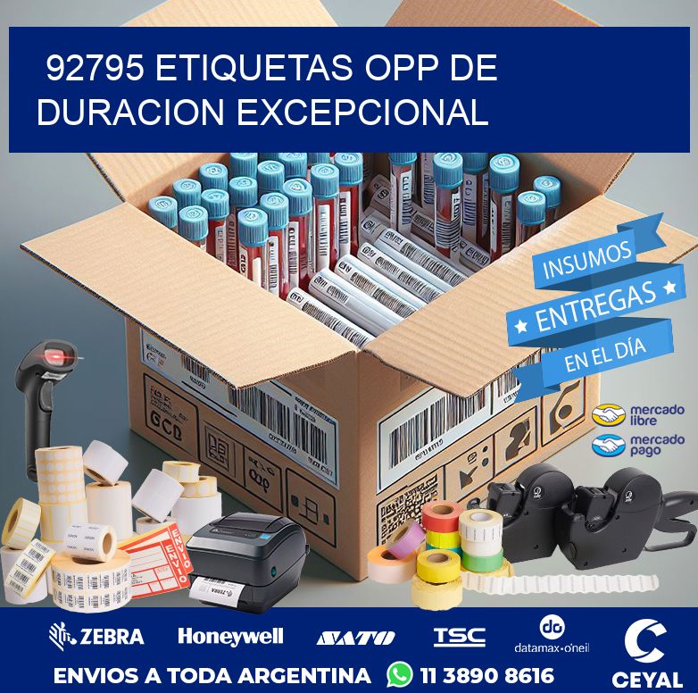 92795 ETIQUETAS OPP DE DURACION EXCEPCIONAL