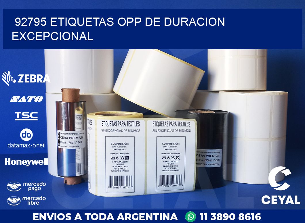 92795 ETIQUETAS OPP DE DURACION EXCEPCIONAL