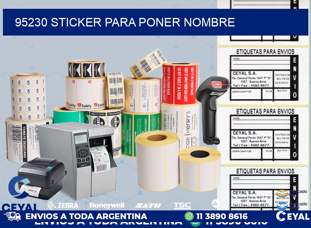 95230 STICKER PARA PONER NOMBRE