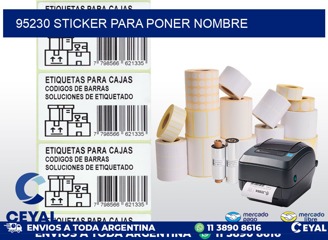 95230 STICKER PARA PONER NOMBRE