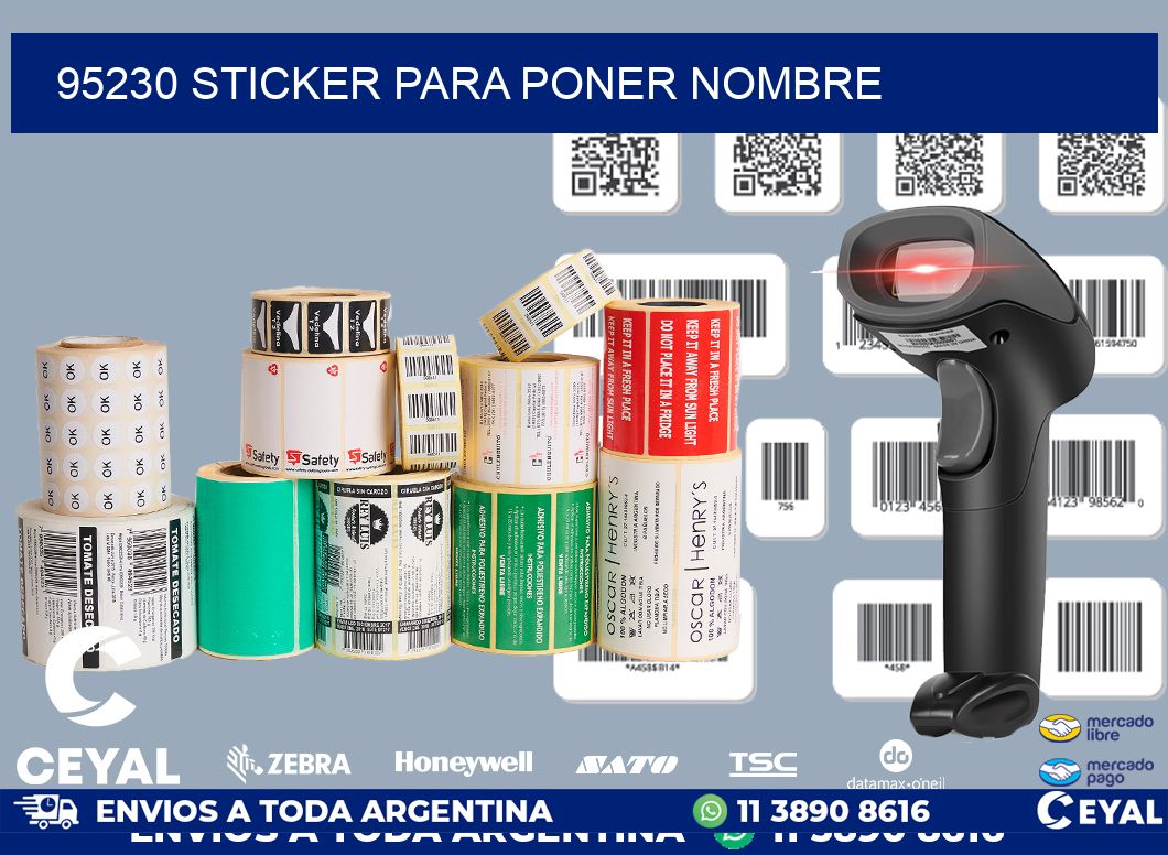 95230 STICKER PARA PONER NOMBRE