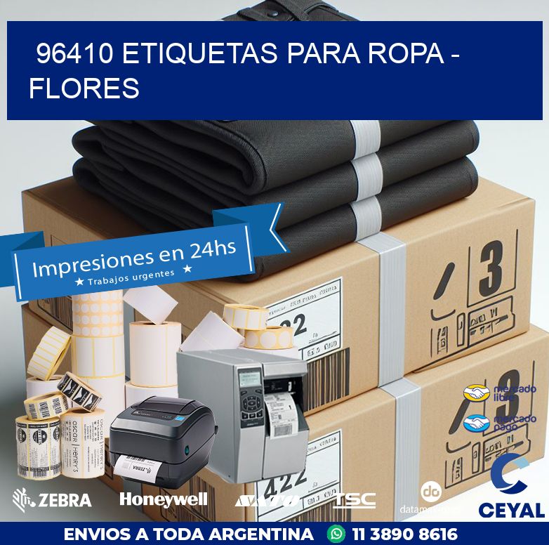 96410 ETIQUETAS PARA ROPA - FLORES