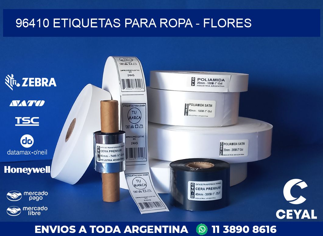 96410 ETIQUETAS PARA ROPA - FLORES