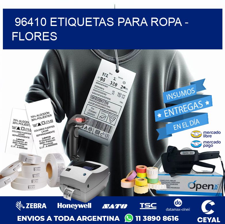 96410 ETIQUETAS PARA ROPA – FLORES