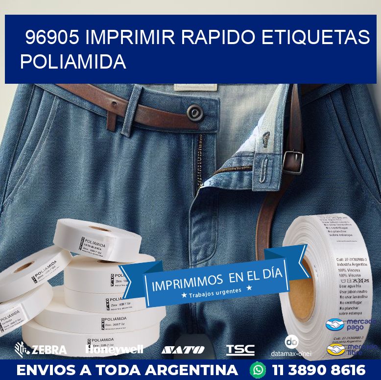 96905 IMPRIMIR RAPIDO ETIQUETAS POLIAMIDA