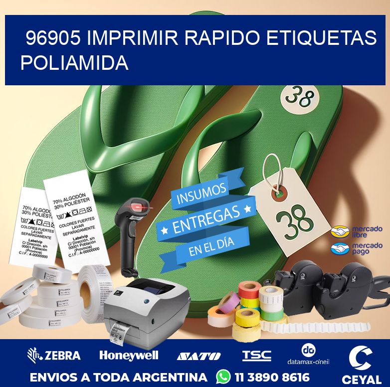 96905 IMPRIMIR RAPIDO ETIQUETAS POLIAMIDA