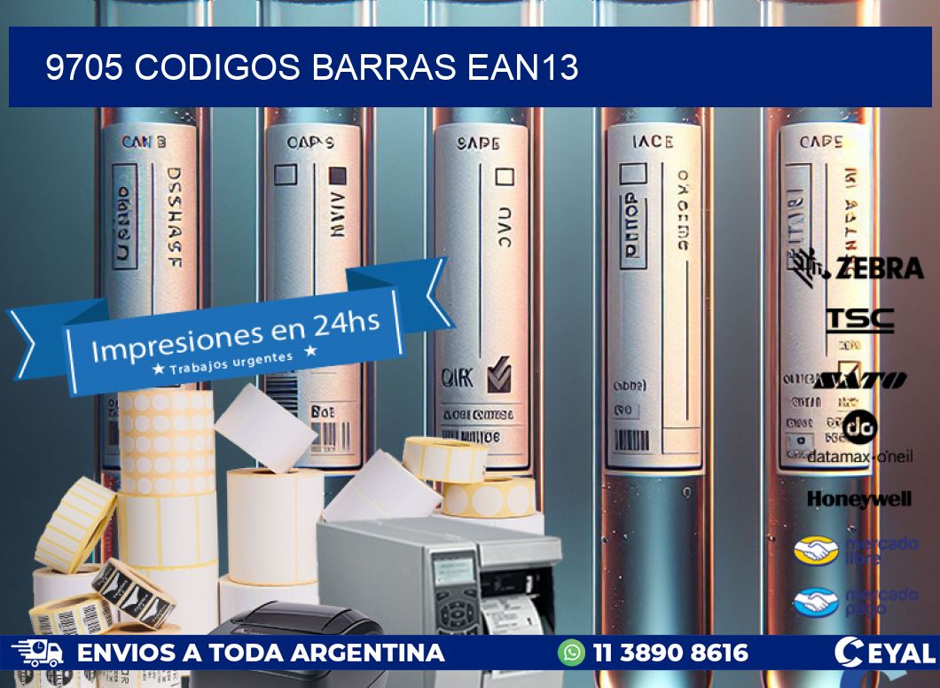 9705 CODIGOS BARRAS EAN13