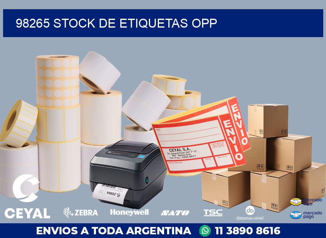 98265 STOCK DE ETIQUETAS OPP