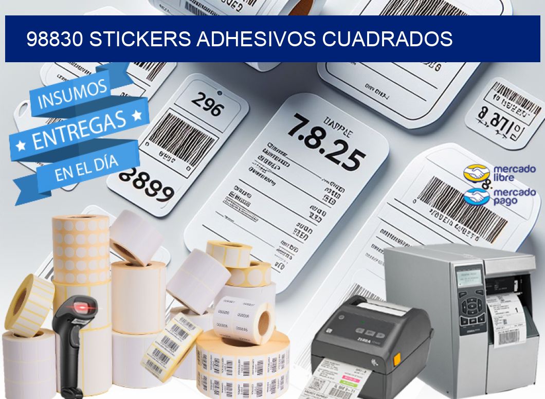 98830 stickers adhesivos cuadrados