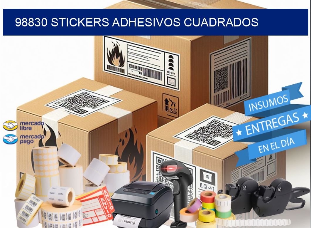 98830 stickers adhesivos cuadrados