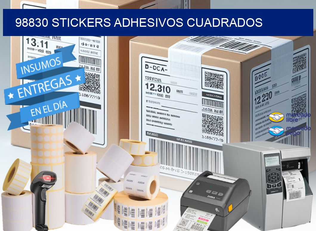 98830 stickers adhesivos cuadrados