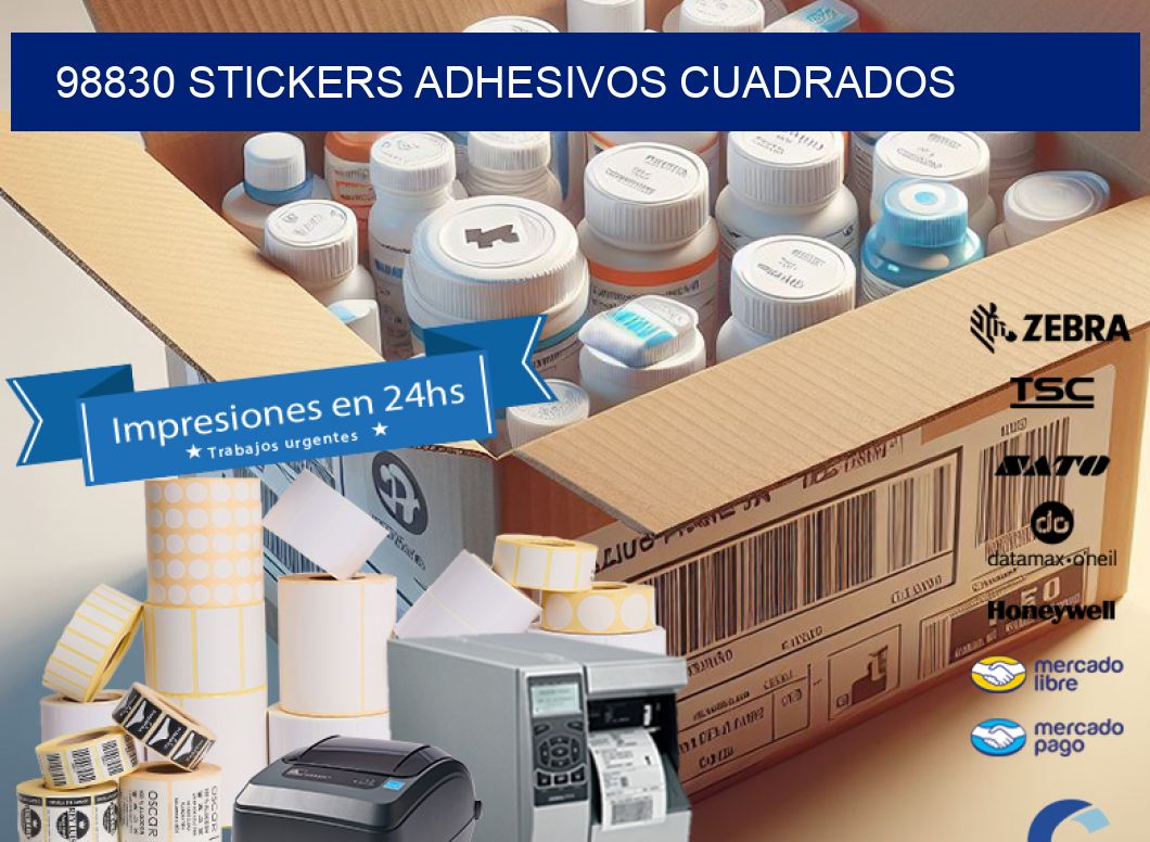 98830 stickers adhesivos cuadrados