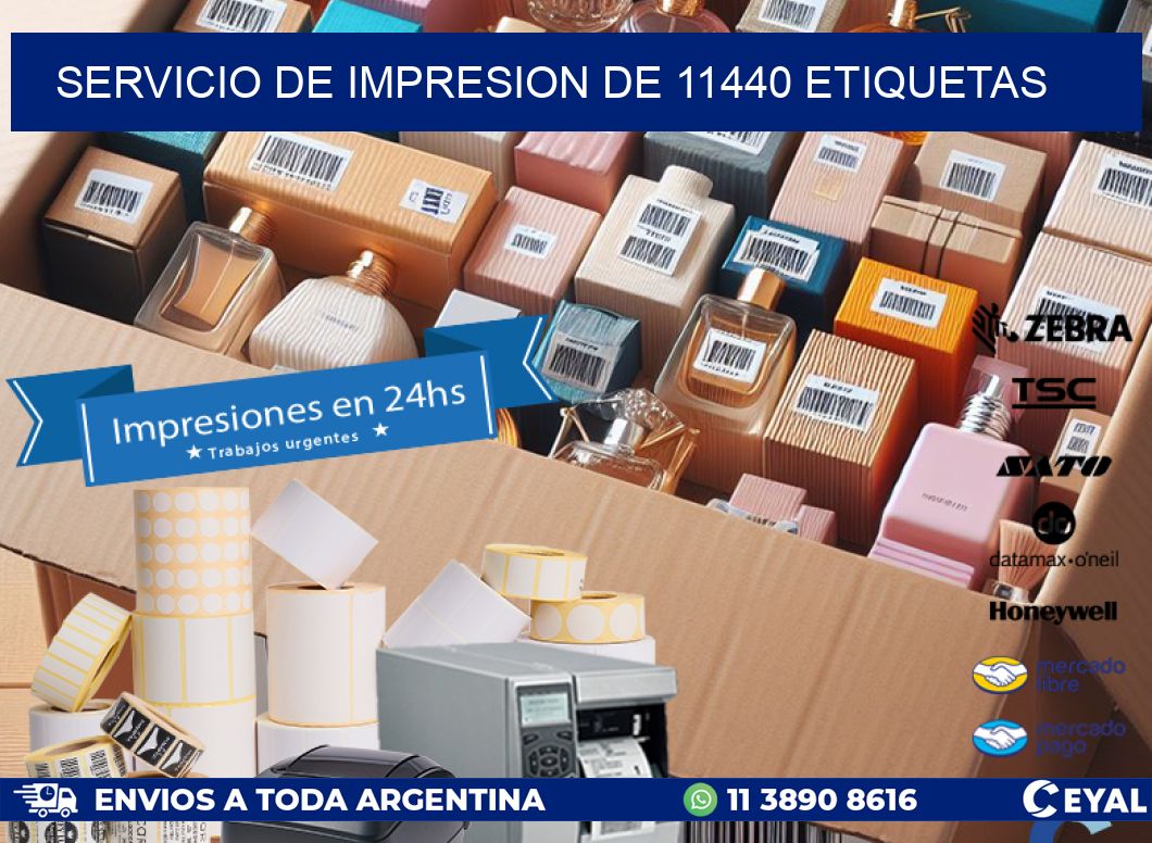 SERVICIO DE IMPRESION DE 11440 ETIQUETAS