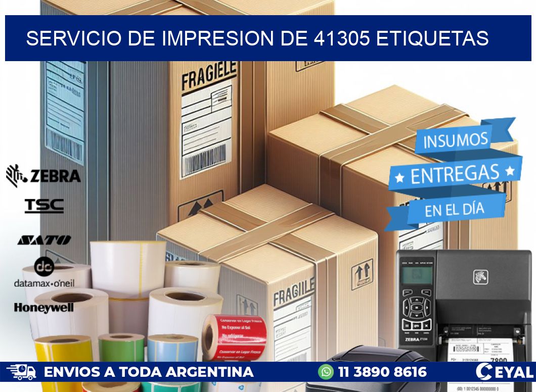 SERVICIO DE IMPRESION DE 41305 ETIQUETAS
