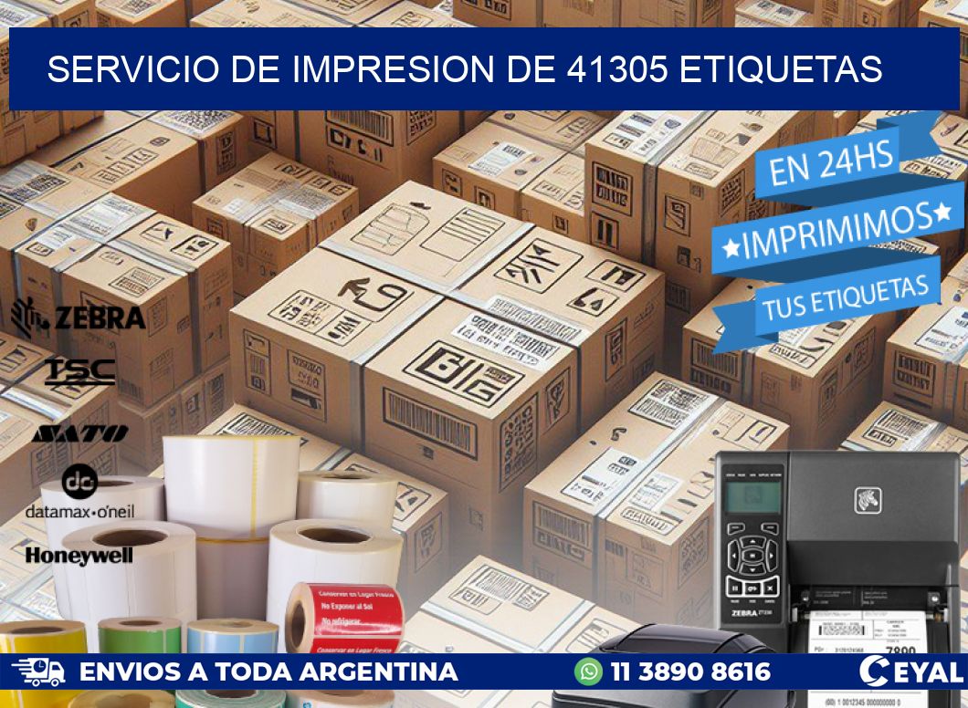 SERVICIO DE IMPRESION DE 41305 ETIQUETAS