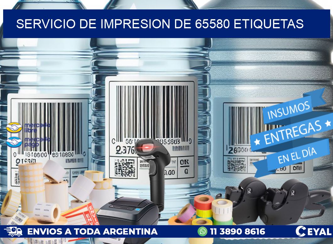 SERVICIO DE IMPRESION DE 65580 ETIQUETAS