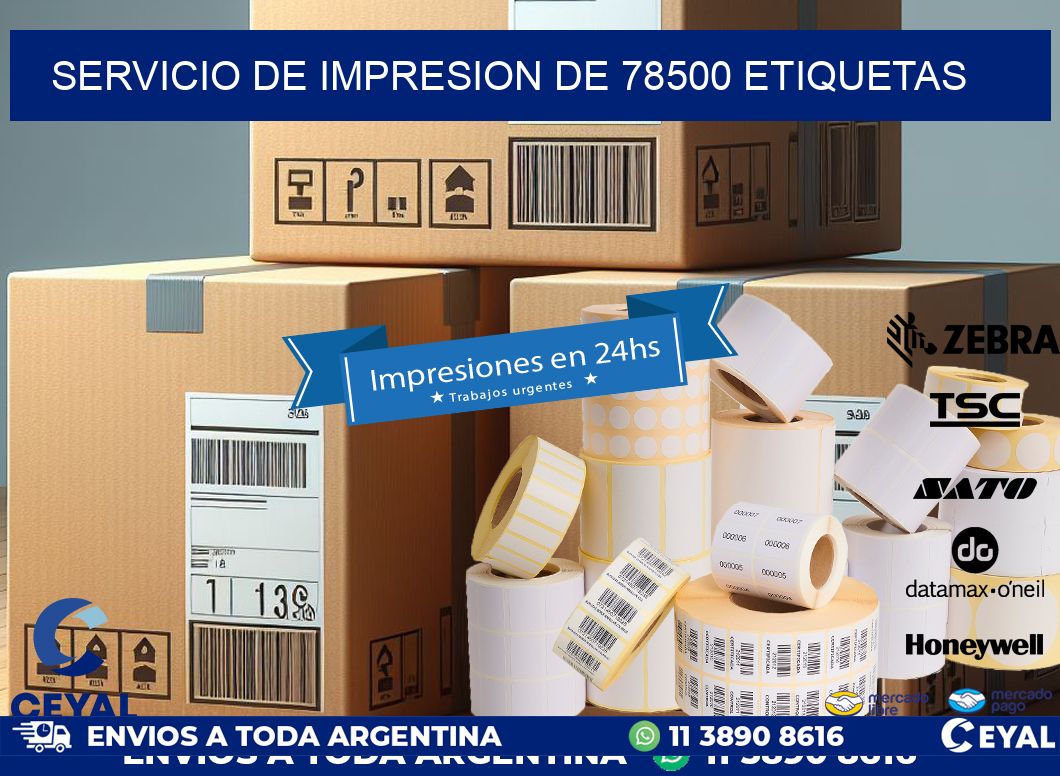 SERVICIO DE IMPRESION DE 78500 ETIQUETAS