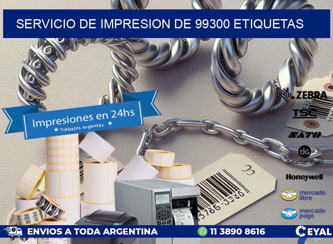 SERVICIO DE IMPRESION DE 99300 ETIQUETAS