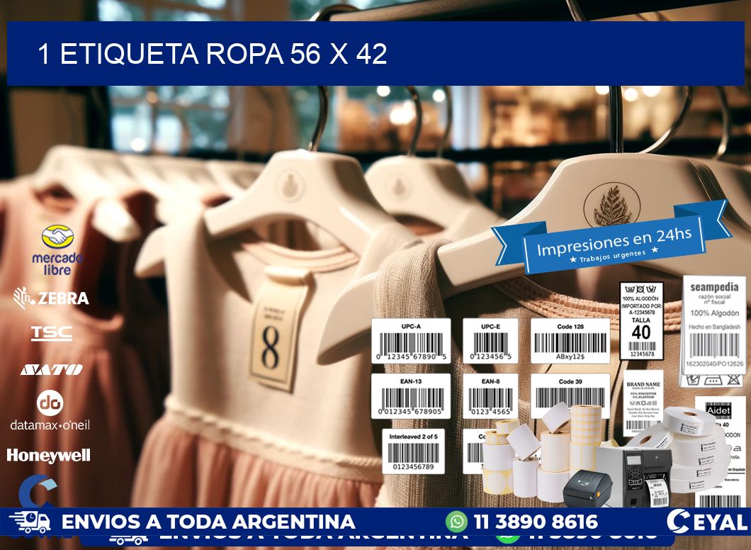 1 ETIQUETA ROPA 56 x 42