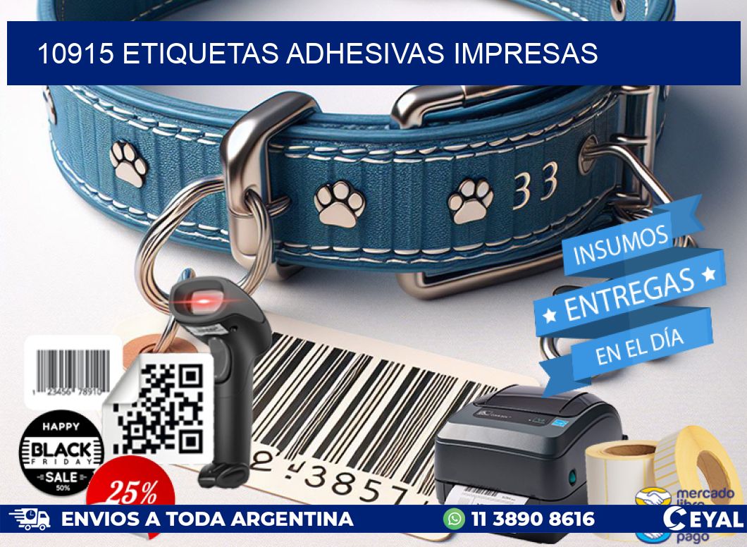 10915 ETIQUETAS ADHESIVAS IMPRESAS