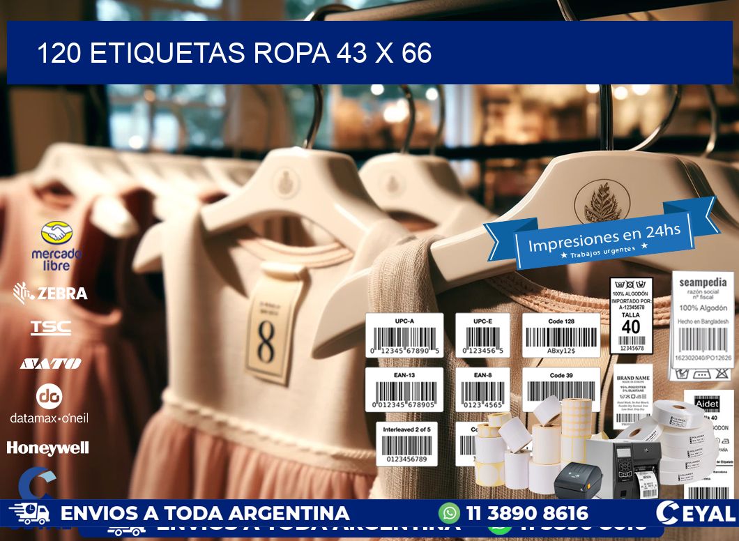 120 ETIQUETAS ROPA 43 x 66