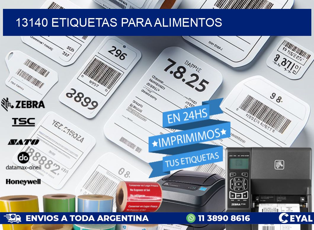 13140 ETIQUETAS PARA ALIMENTOS