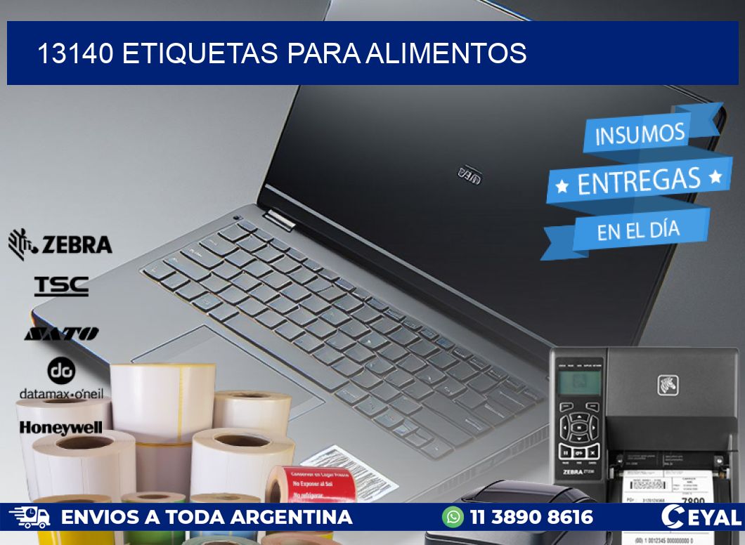 13140 ETIQUETAS PARA ALIMENTOS