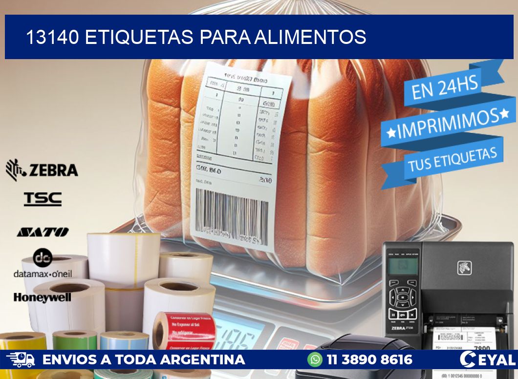 13140 ETIQUETAS PARA ALIMENTOS