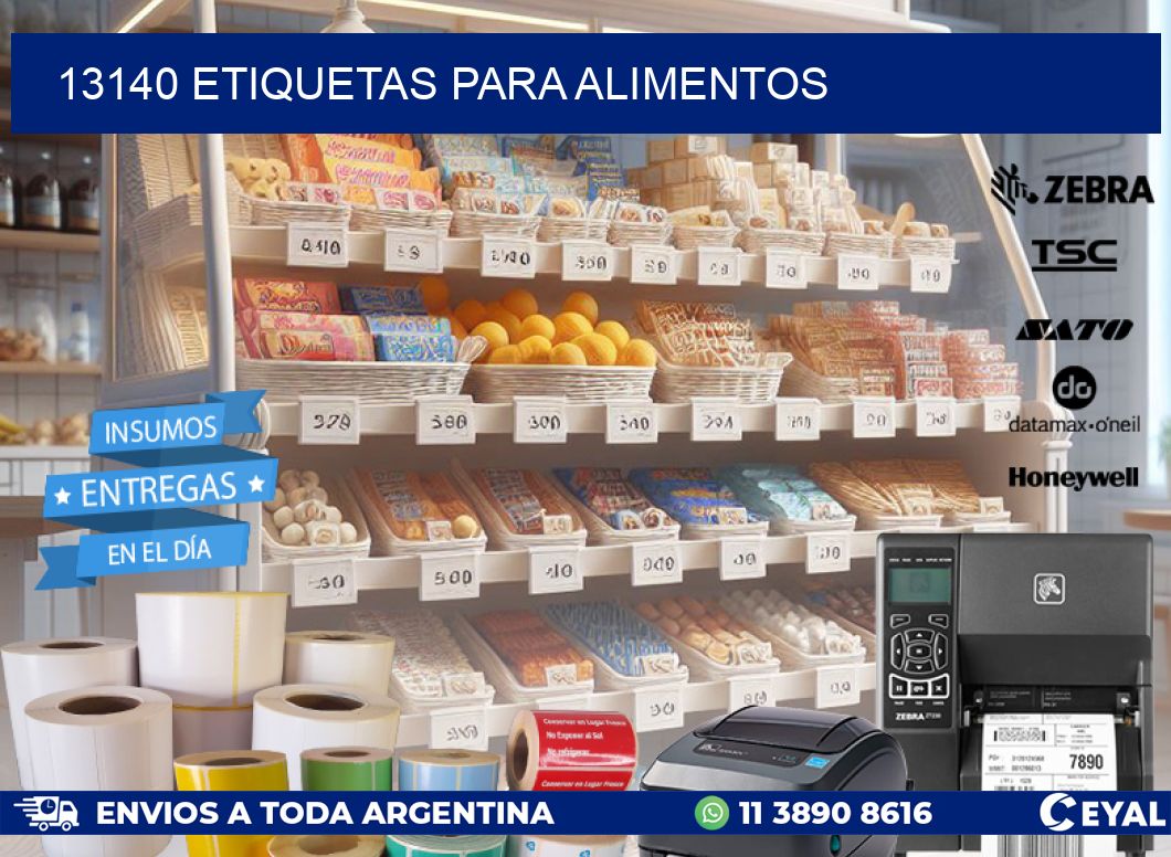 13140 ETIQUETAS PARA ALIMENTOS