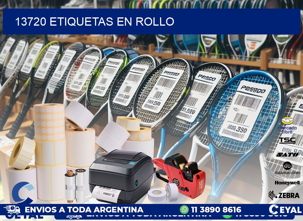 13720 ETIQUETAS EN ROLLO