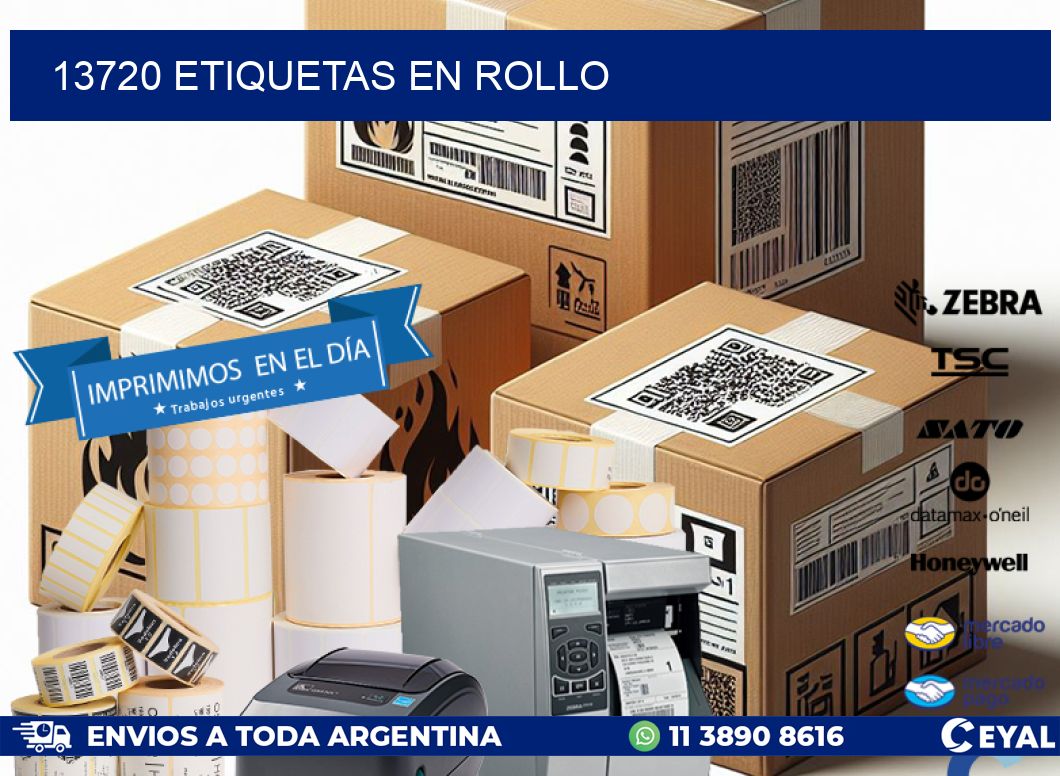 13720 ETIQUETAS EN ROLLO