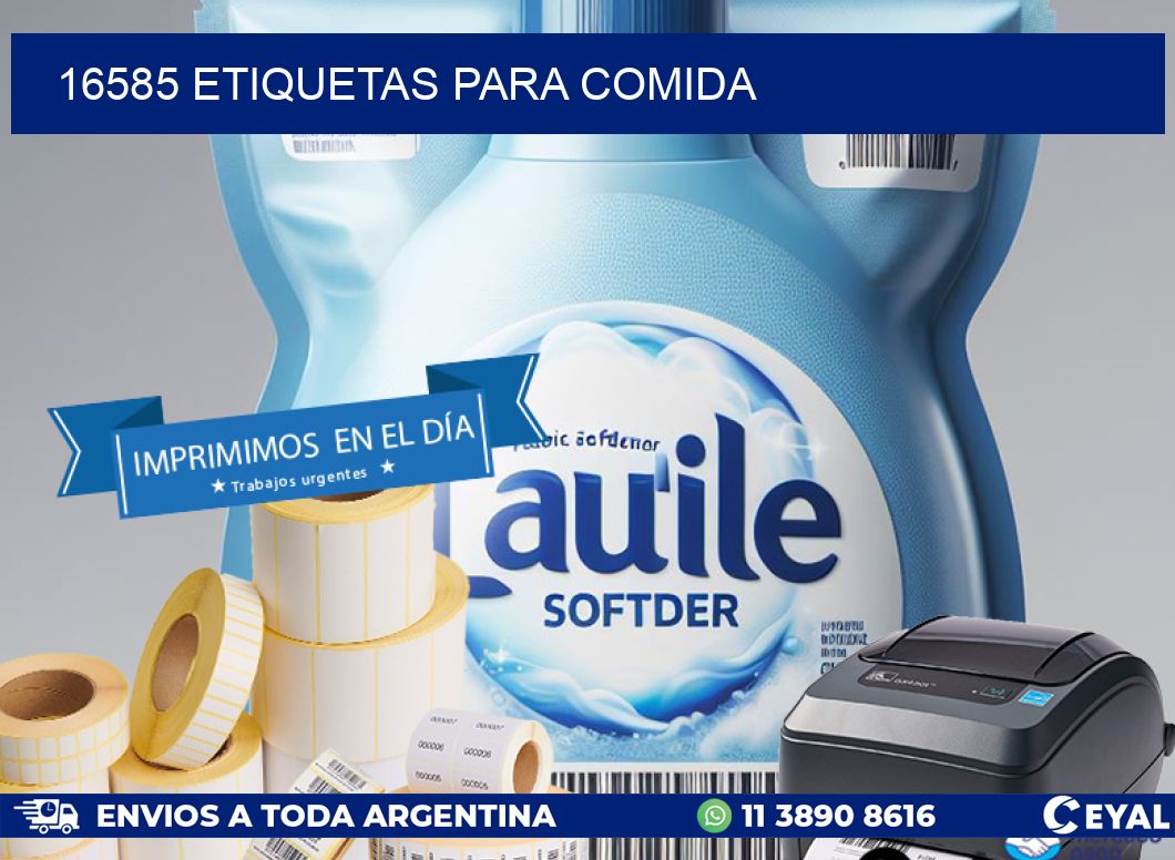 16585 ETIQUETAS PARA COMIDA