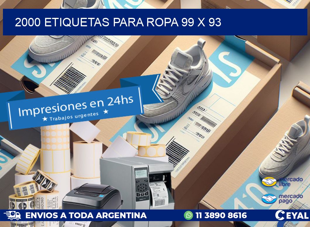 2000 ETIQUETAS PARA ROPA 99 x 93