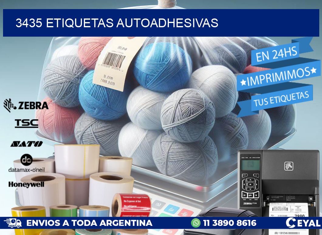 3435 ETIQUETAS AUTOADHESIVAS