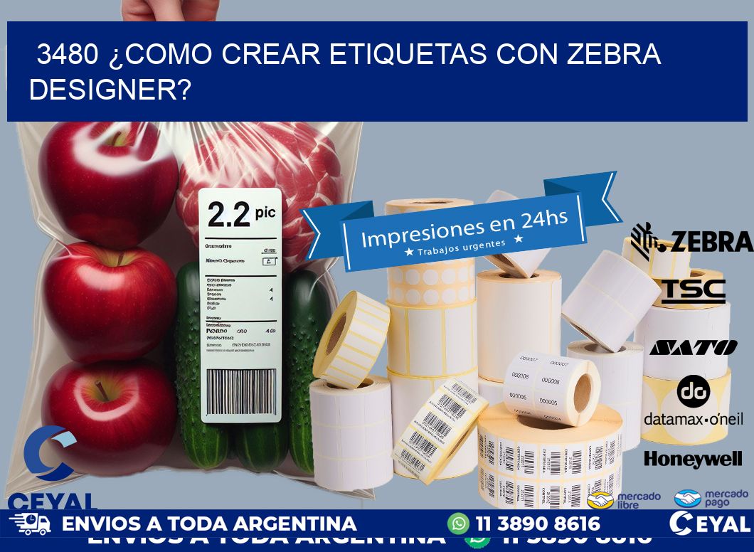 3480 ¿COMO CREAR ETIQUETAS CON ZEBRA DESIGNER?