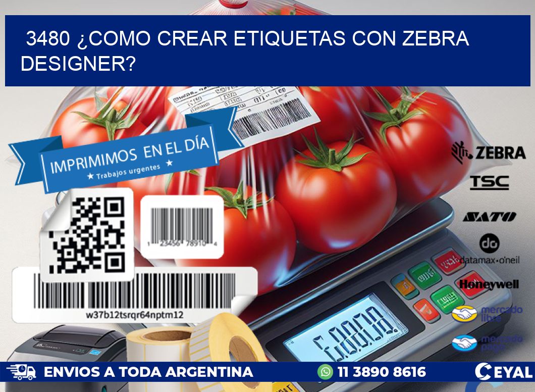 3480 ¿COMO CREAR ETIQUETAS CON ZEBRA DESIGNER?