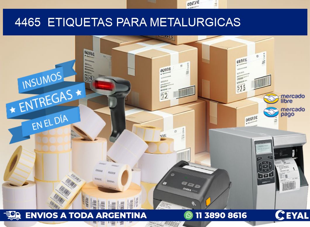 4465  ETIQUETAS PARA METALURGICAS