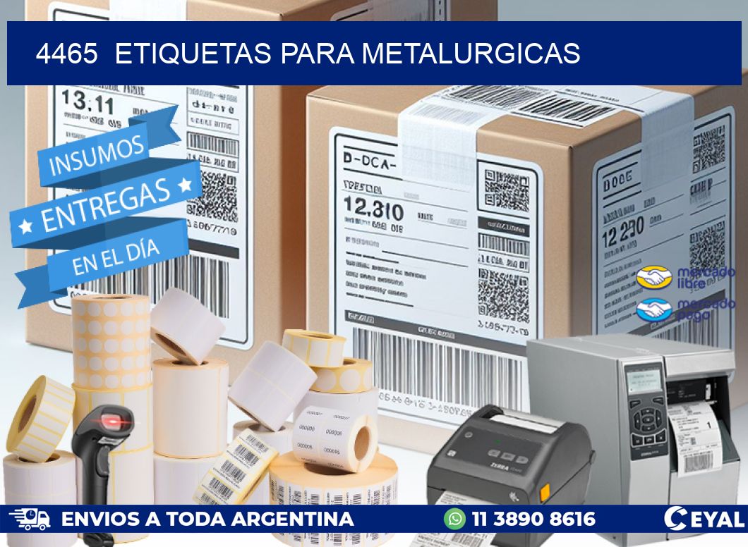 4465  ETIQUETAS PARA METALURGICAS