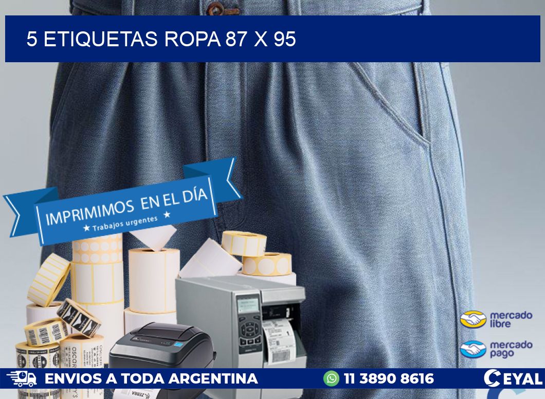 5 ETIQUETAS ROPA 87 x 95