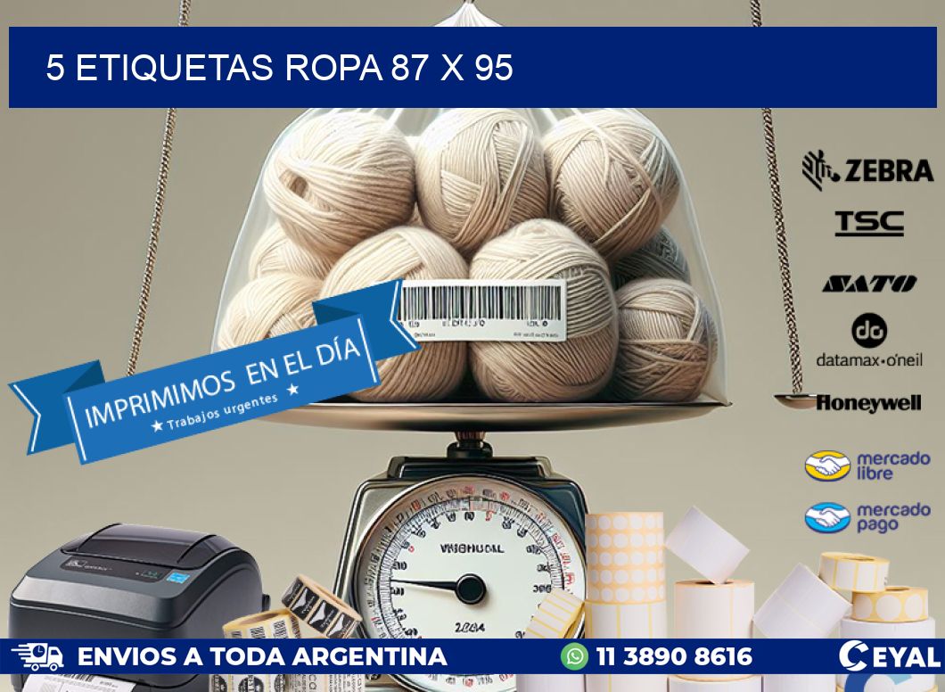 5 ETIQUETAS ROPA 87 x 95