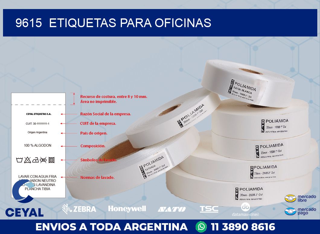 9615  ETIQUETAS PARA OFICINAS