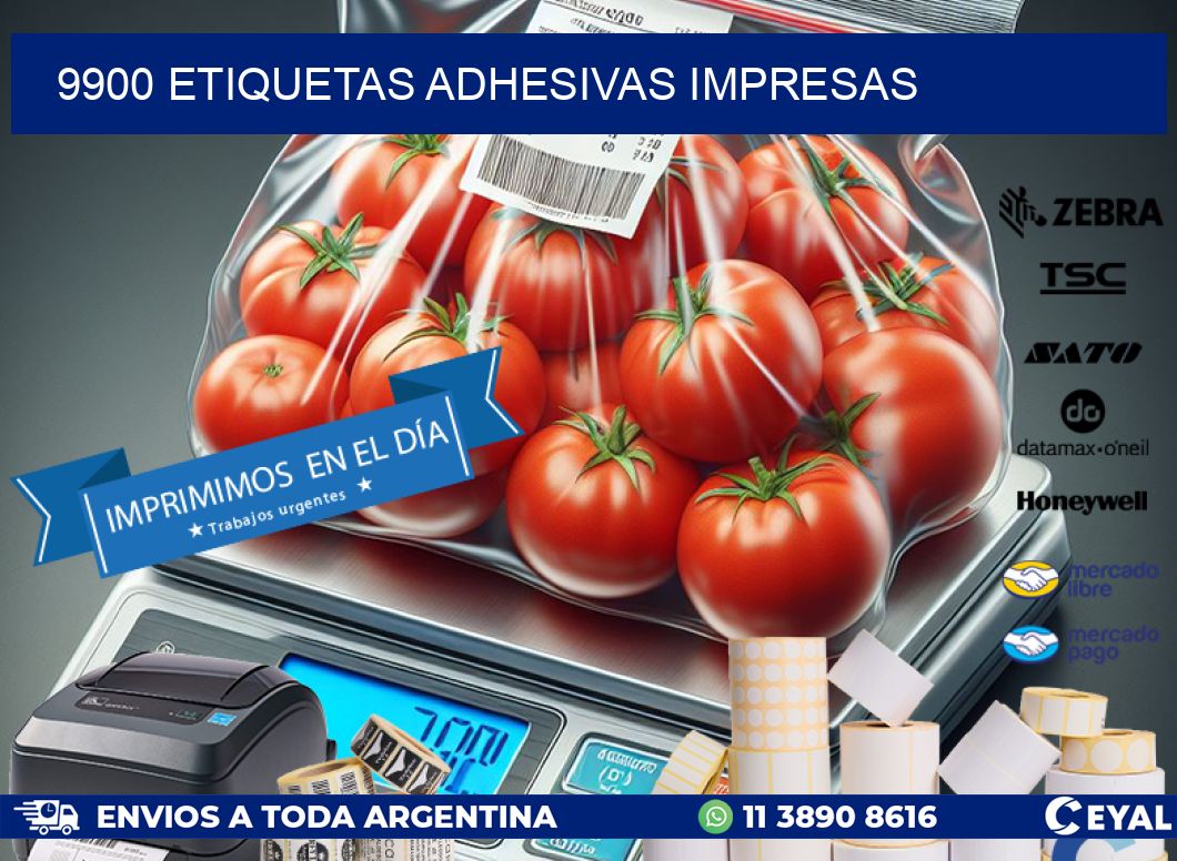 9900 ETIQUETAS ADHESIVAS IMPRESAS