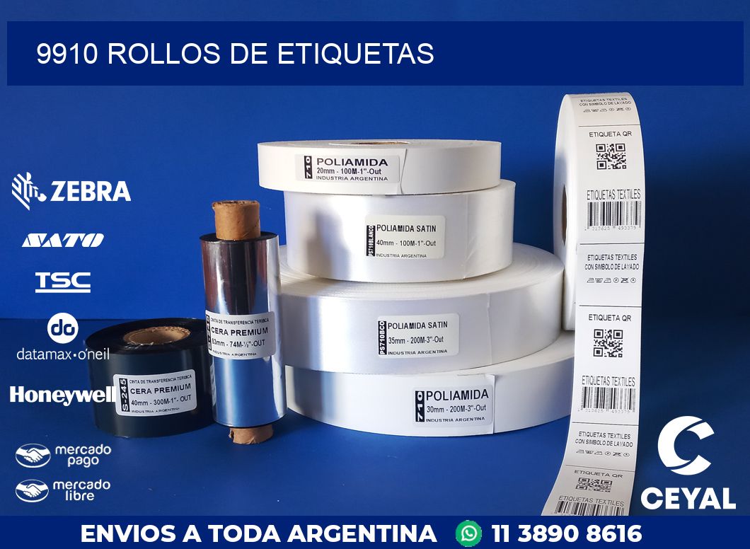 9910 ROLLOS DE ETIQUETAS