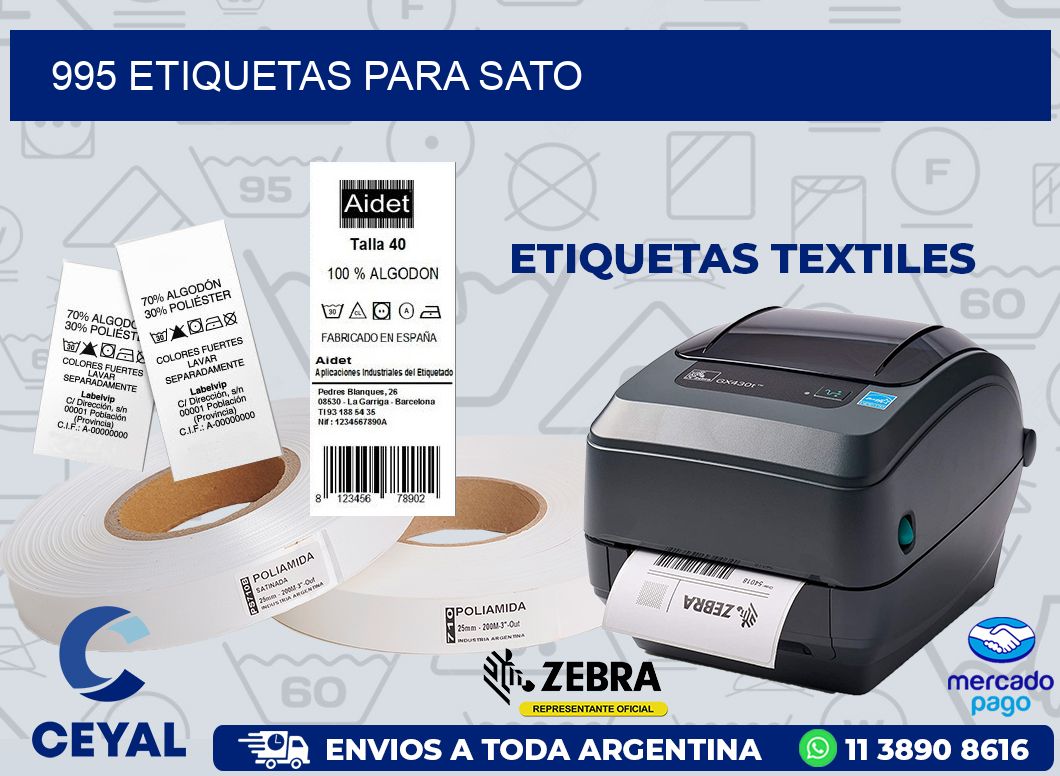 995 ETIQUETAS PARA SATO