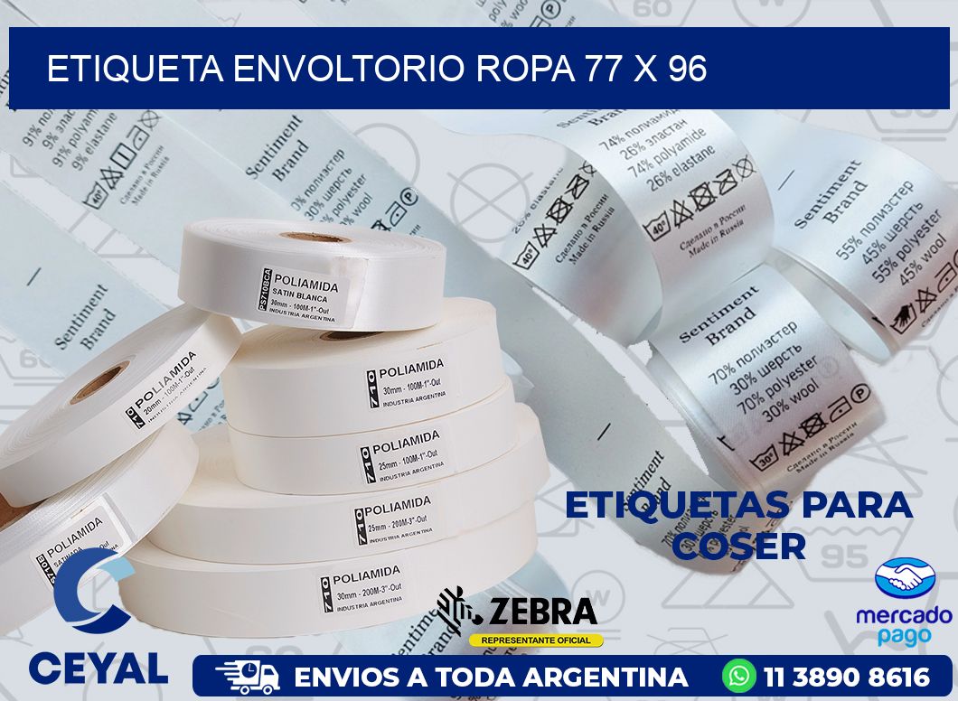 ETIQUETA ENVOLTORIO ROPA 77 x 96