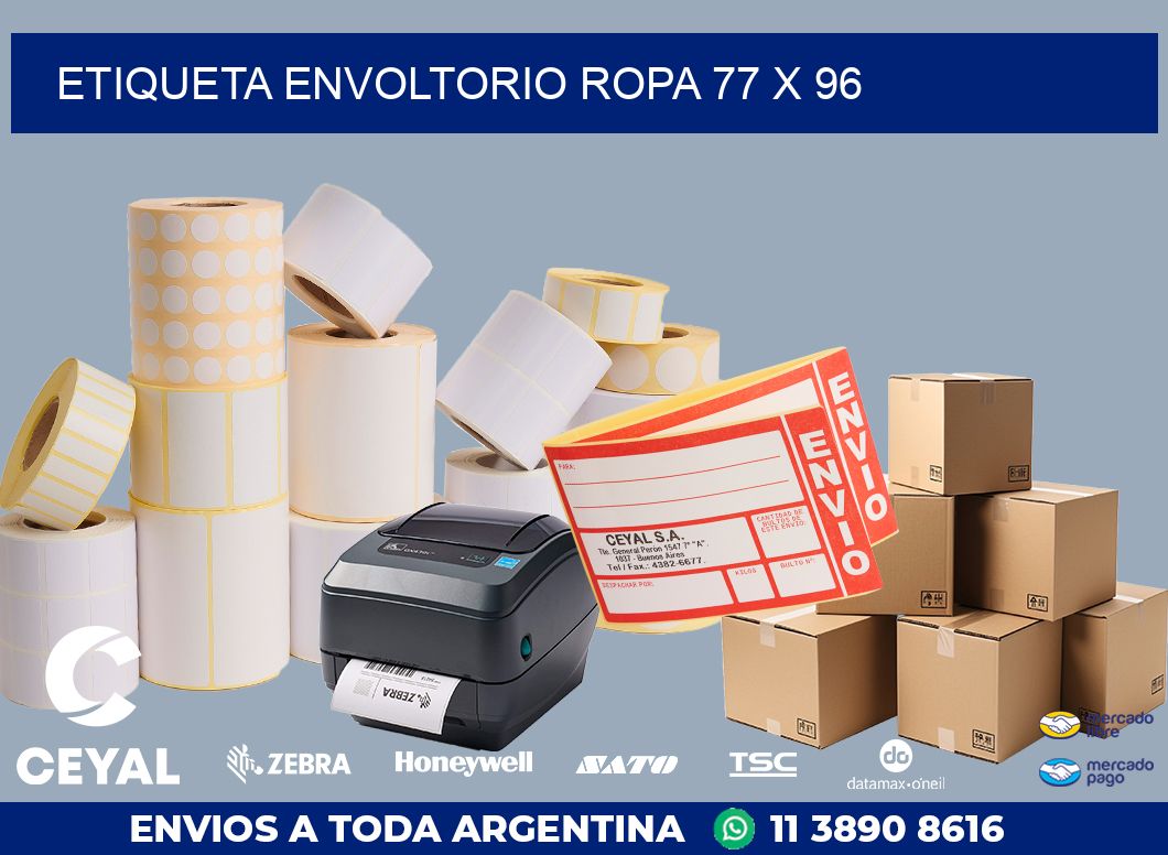 ETIQUETA ENVOLTORIO ROPA 77 x 96