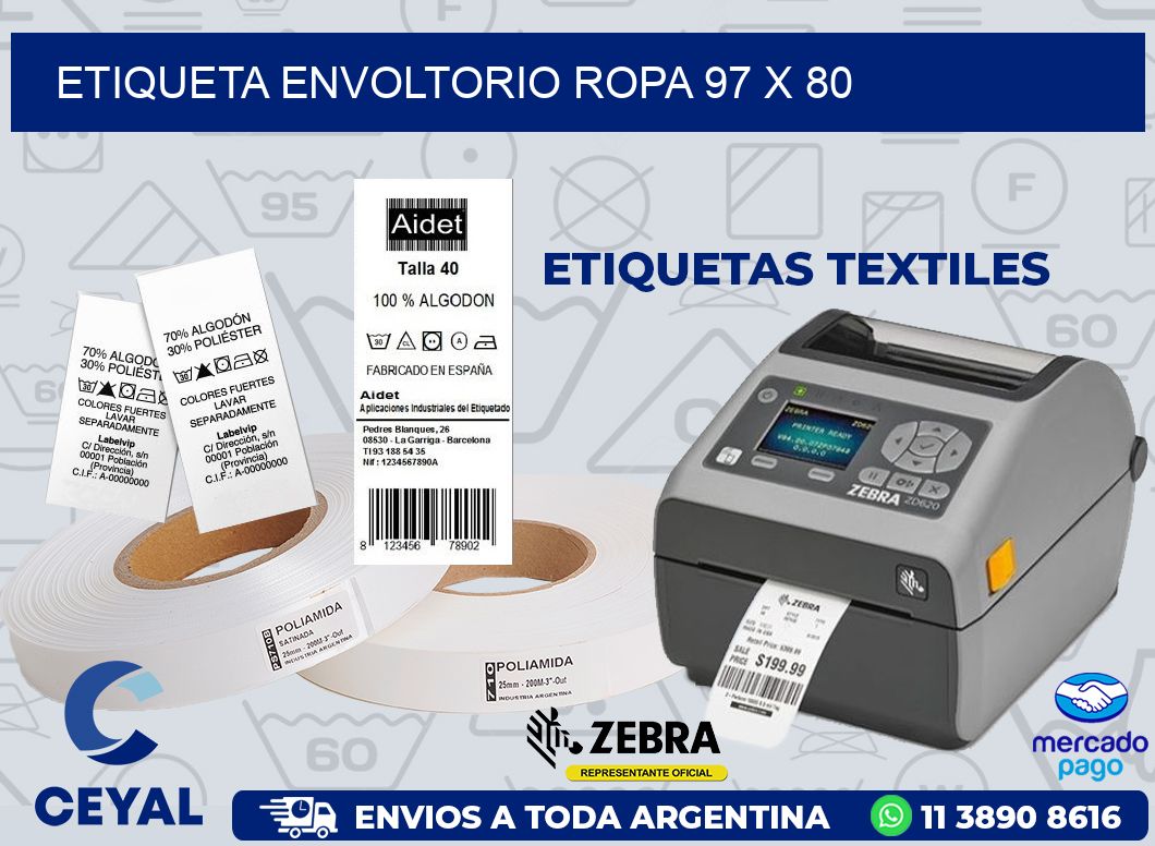 ETIQUETA ENVOLTORIO ROPA 97 x 80