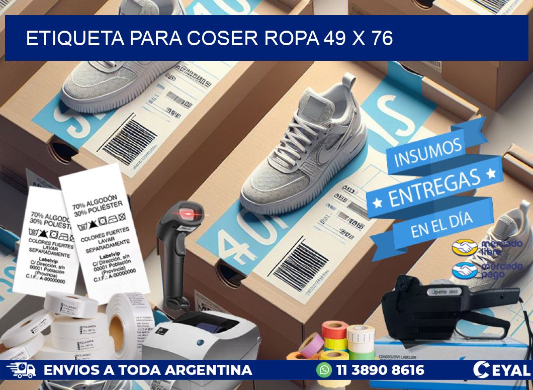 ETIQUETA PARA COSER ROPA 49 x 76